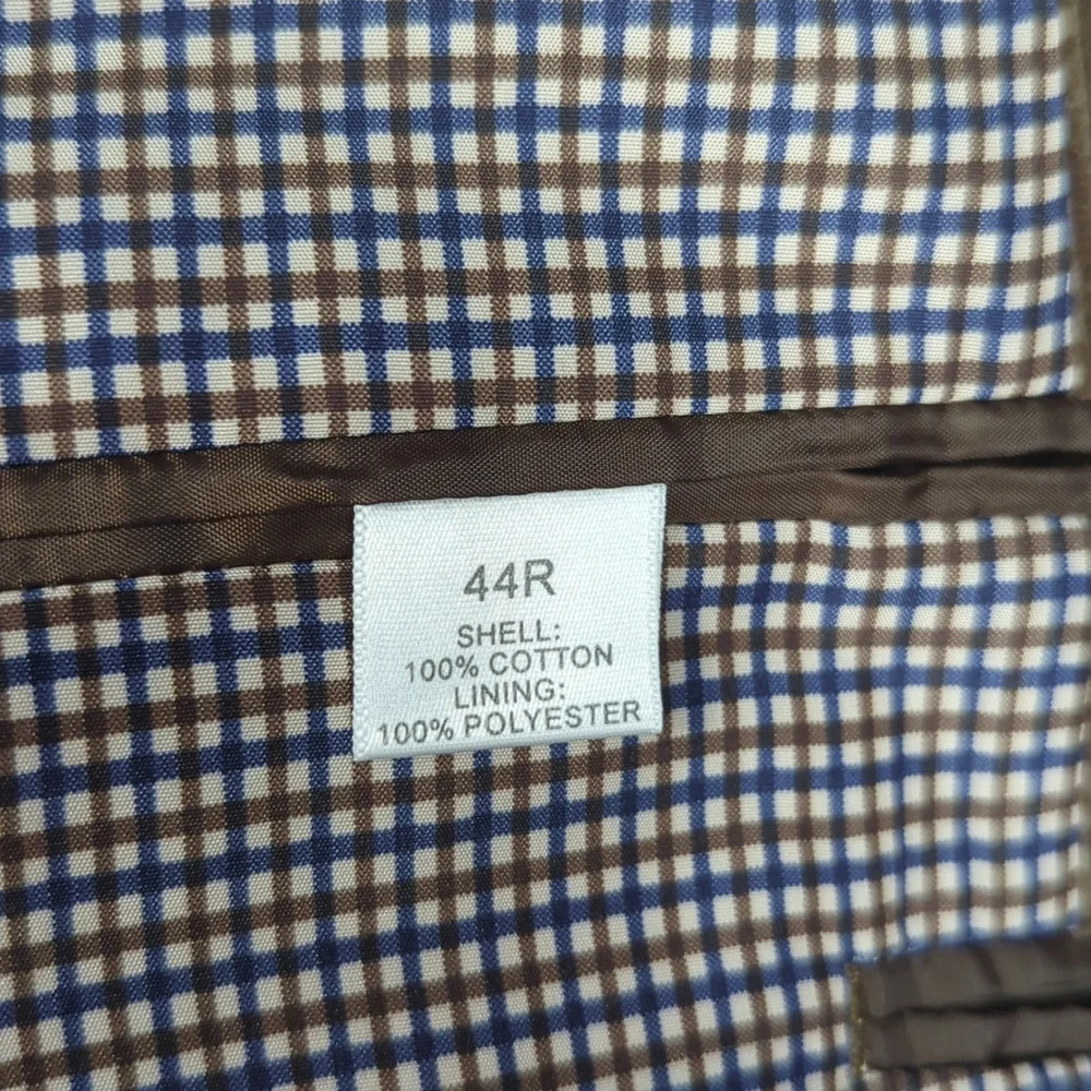 Saddlebred‎ Heritage Corduroy Mens Blazer Brown Size 44R